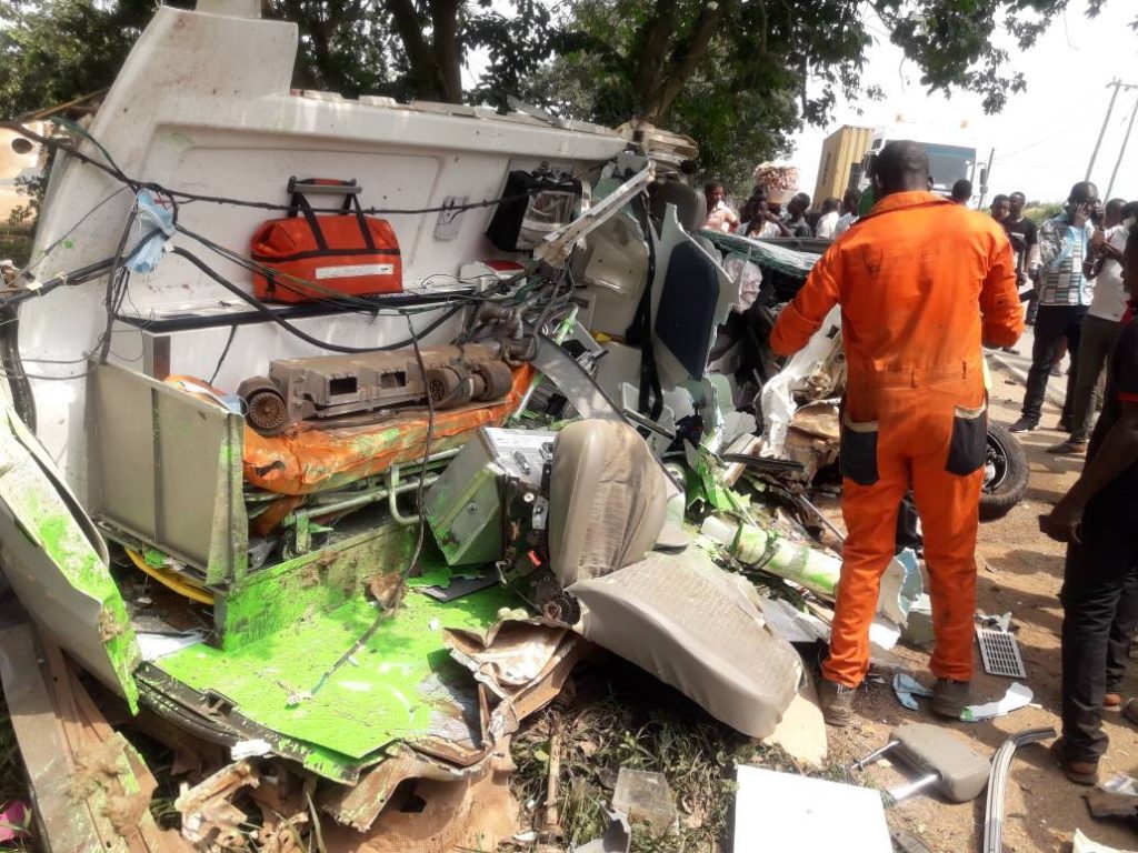 Accident scene at Beahu in the Western Region