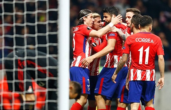 Atletico Madrid beat Lokomotiv Moscow 3-0 in the Europa League