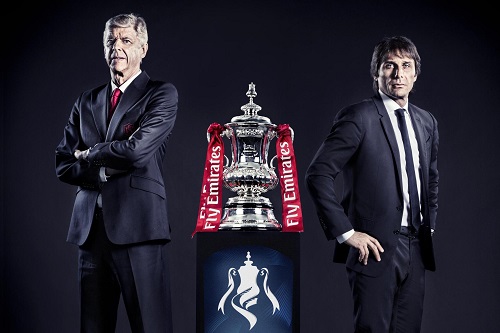 Arsenal manager Arsene Wenger and Chelsea manager Antonio Conte