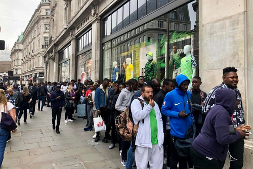 Fans have queued to buy the New Nigerian jersey
