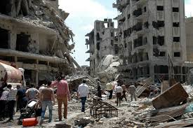 The area has been under intense bombardment by the Syrian government