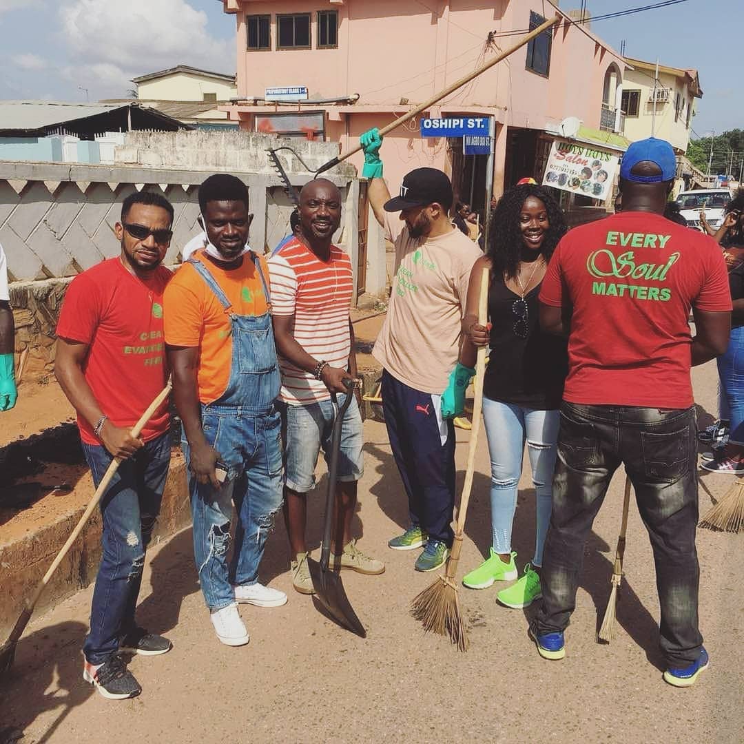 From Left, Pascal Amanfo, Bismark The Joke, Timothy Bentum,Kwabena Kwabena and Majid Michel 