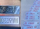 Left shows the difference between a genuine DV plate and a fake one displayed by the DVLA, while the right shows some of the counterfeit plates seized, including sample numbers