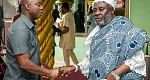 Dr Hugh C.A Brown, Forestry Commission CEO (Left), Nungua Mantse, Oboade Notse King Professor Odaifio Welentsi III (Right)